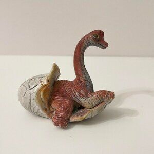 Vtg 90s AAA Baby Dinosaur Apatosaurus Hatching Egg PVC Rubber Figure